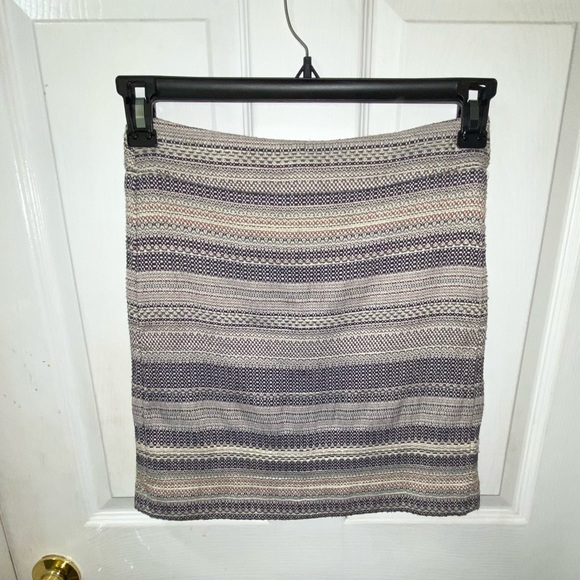 LOFT Knit Multi-Color Mini Skirt | Like New! - Picture 7 of 8